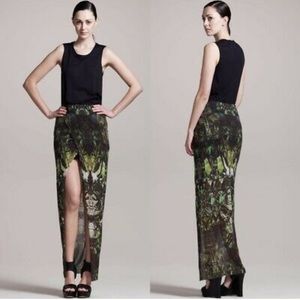 Helmut Lang Green Cicada Skirt, L
